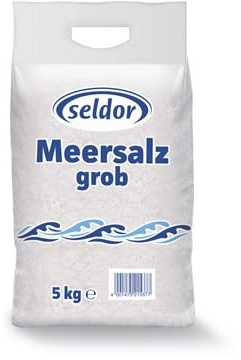 seldor - Original Meersalz grob aus Spanien 5 kg Packung - Grobes Sea Salt naturbelassen ohne Zusätze - Geeignet für Salzmühlen dank grober Körnung - 100% natürliches Salz für Fleisch und Fisch