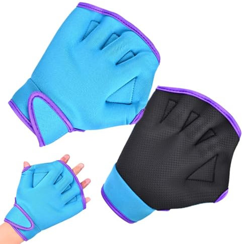 Aquatic Handschuhe – Schwimmhandschuhe für Oberkörperwiderstand, robust genäht und farbbeständig, Gummihandschuhe Tauchgeräte für die Unterstützung von Oberkörpern, wasserfestes Training