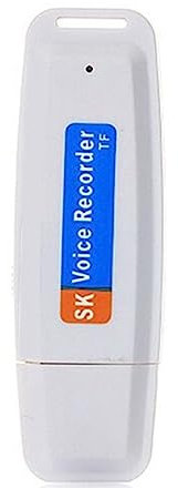 Kueohse Unità flash USB, registratore audio digitale, registratore vocale, penna vocale USB, portatile, disco rigido a U, supporto , scheda di memoria da 32 GB ()