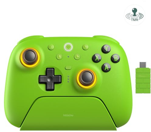 AKNES 8BitDo Ultimate 2 Manette Sans Fil pour Windows/Android/Steam, Joysticks TMR, Taux d'interrogation 1000Hz, Gâchettes Tactiles/Hall, Commande de mouvement,L4/R4 et 2 Boutons Arrière Programmables