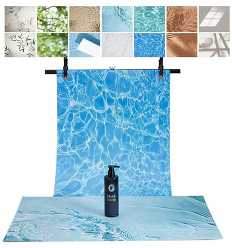 Doppelseitiges Fotografie-Hintergrundpapier, wasserdicht, wiederverwendbar, 86,4 x 58,4 cm, flach, für Lebensmittel, Schmuck, Kosmetik, Make-up, 7 Stück