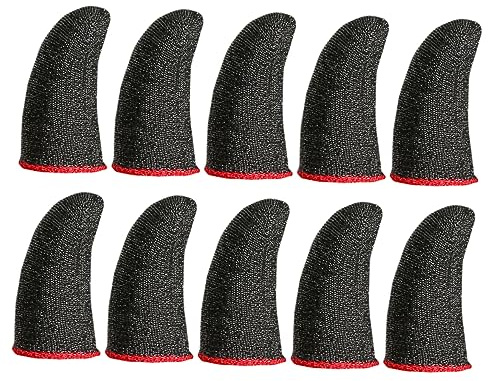 HOUDERCO 10stücke Nano-silberfaser Fingerlinge Erfrischend Leicht Robust Langlebig Hochpräzise Nähte Elastische Vierwegestruktur Thermosicherung Für Fingerpassform Und Flexibilität