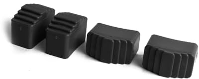 DRABEST - Rutschfeste Leiterfüße für Einseitige Haushaltsleiter - 33x20x50mm / 40x20x50mm - 4 Stück - Antirutschfüße, Ersatzfüße für Leiter, zum Schutz des Bodens vor Kratzern - Schwarz
