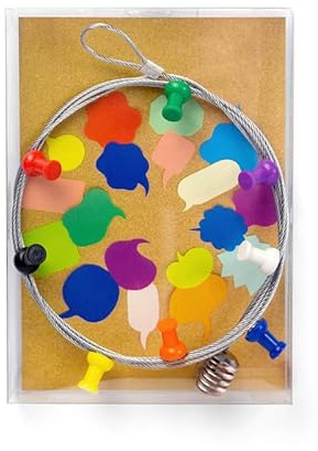 Kraftheld | Fotoseil 150cm mit 8 Deko-Magnete Pinpin | Pin-Magnete | Dekorative Fotoleine für Fotos, Bilder | bunte Magnet-Deko als Geschenk