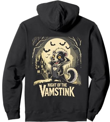 Skunk Puzza Tasso Vampiro Vamstink Halloween Felpa con Cappuccio