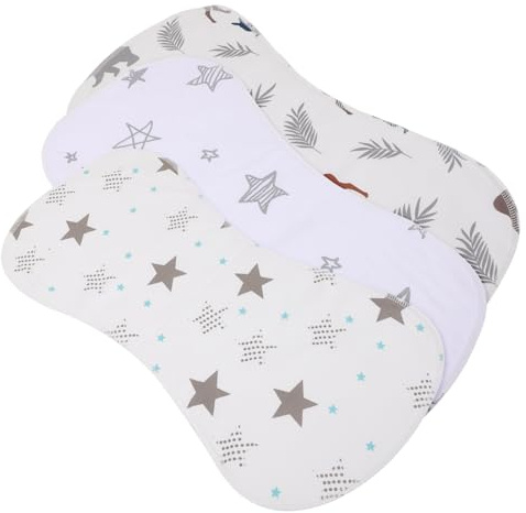 Anneome 3 Stck Teiliges Spucktuch aus Baumwolle Saugfähige und Atmungsaktive Musselin Tücher Weich und Hautfreundlich als Burp Cloth für Mädchen und Jungen Waschbar und Wiederverwendbar