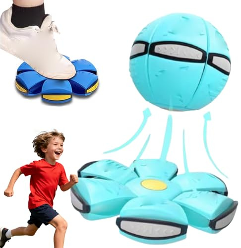 mcgotasy Meta bola mágica, bola de rebote mágica, bolas de rebote para niños, metaball mágico, platillo volador mágico, bolas rebotantes, interacción entre padres e hijos (azul macarrón, luces)