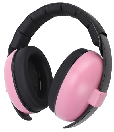 ZJchao Infant Noise Reducing Earmuffs for Travel Soft Portable Hearing Protection Headphones for Babies and Toddlers, Ideal for Sleep and Outdoor Use (Pink)