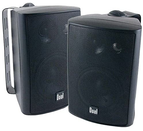 Dual LU47PB 4 3-Way Indoor/Outdoor Speakers Pair - Black