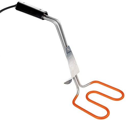 Ivation Premium 500W Electric Charcoal Starter - Quickly & Easily Ignite BBQ Grills Without Lighter Fluid or Matches - Double-Ring Design with Longer, Angled Handle Safely Heats in Just 6 Minutes