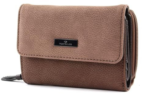 TOM TAILOR Elin Damen Geldbörse Portemonnaie Mittelgroß Braun