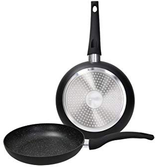 Tognana Rock in Black, Set 2 padelle 22/26 cm, alluminio, nero