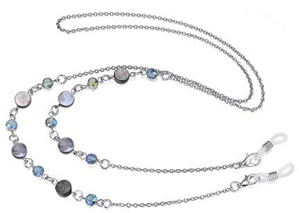 Crimmy Glasses Eyeglass Chain Strap Holders around Neck for Women, Stylish Eye Glasses Sunglasses Mask Necklace Lanyard