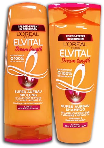 Haarpflege Set Loreal Elvital Dream Length Super Aufbau 300ml Shampoo +250ml Spülung
