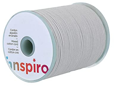 INNSPIRO Cordón algodón Encerado Fino Blanco 2,0mm. 100m.