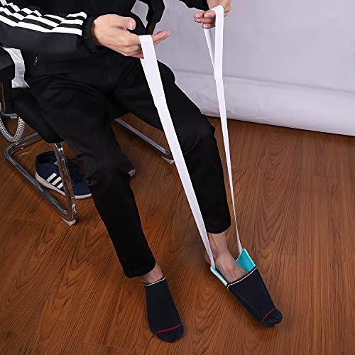 Anziehhilfe für Socken Strümpfe Sockenanzieher Hilfsmittel Schuhlöffel Sockenanziehhilfe Dressing Assist für Senioren Schwangere Frauen Sock Slider Aid Helper Strümpfe Socken Strumpfanziehhilfe