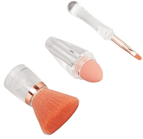 Nail Dust Brush Nail Dust Cleaning Brush, Nail Dust Remover 3 in 1 Nail Dust Brushes Soft Artificial Fiber Long Handle Nail Art Dust Powder Remover Brush for Makeup Dust Brushes