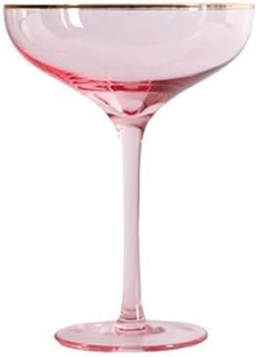MORYEN Bicchieri da vino, bicchiere da cocktail con bordo dorato Bicchiere da vino bianco trasparente di fascia alta Bicchiere da dessert in cristallo Bicchiere da festa Bicchiere da champagne special
