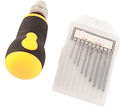 Mini Hand Drill, Miniature Portable Tool Set Small Hand Drill for Jewellery with Non-Slip Handle 0.8-3.0 Mm Accuracy Needle Vise Hand Drill for Jewellery Models Crafts Handmade