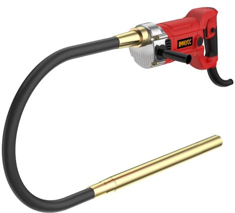 IMAYCC 2000W Vibrador de Hormigón, Vibrador de Vonstrucción Eléctrico 4300rpm, Longitud de Varilla Vibratoria de 2m, Diámetro del eje de Vibración 38mm, para Carreteras, Puentes, Casas, etc.