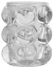 Homéa, Photophore Bulles en Verre Transparent D8,4 x H9,3 cm Arty