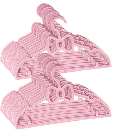 Appendino Grucce Appendiabiti per Bambini, Plastica, Multicolore, Multipack cod.9830 (30, 9836-Rosa)