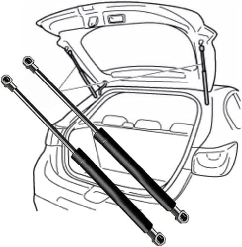 JQHXFDC-2 pieces car trunk air strut support gas spring shock absorber hydraulic rod accessories for Citroen C4 Picasso II 2013-2019(OEM:9806879080)-66.1cm