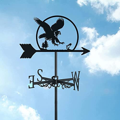 LaYiQimn Wetterfahne Kreative Wetterfahne, Tieradler, Dekoration, Windfahne, Edelstahl, langlebig, Wetterfahne für den Außenbereich, Bauernhaus, Garten, Terrasse, Hof, Dach, Ornament, Wetterfahnen