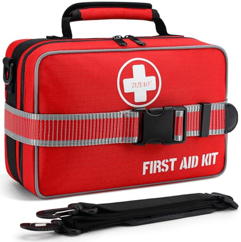 TLIEAO Kit completo di pronto soccorso di emergenza, 430 pezzi, kit medico grande per casa, auto, campeggio, viaggi, escursionismo, camion, sport e emergenze all'aperto, aziende e forniture mediche