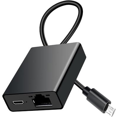Adattatore Ethernet Wowfast compatibile con Fire TV Stick, adattatore di rete Ethernet da micro USB a RJ45 compatibile con Fire Stick 4K, Chromecast Google Home Mini e altri stick TV in streaming