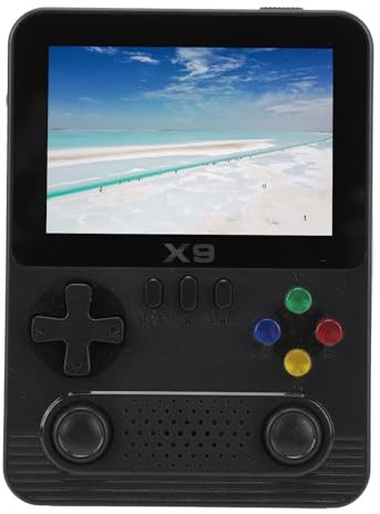 Yunseity Tragbarer Spieleplayer, Wiederaufladbare Tragbare Spielekonsolen für Unterwegs (Black)