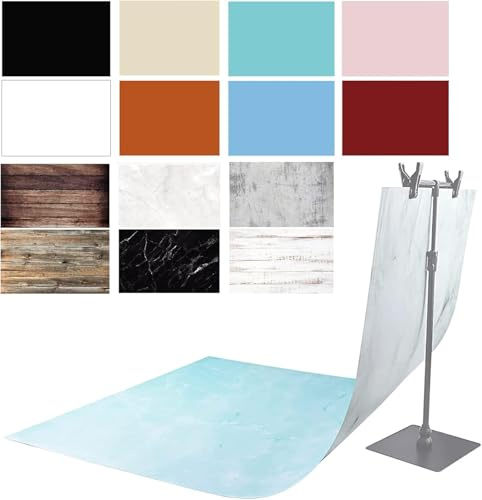 7Pcs 14Patterns Photography Background Paper, 87 x 57 cm Double-Sided Photo Tabletop Backdrops Props for Gourmet, Cosmetics,Tableware,Blogger Online Shops Product Photography