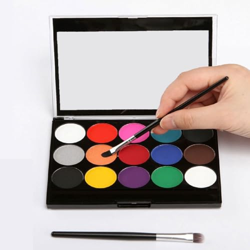 Palette de Peinture Visage,Palette de Maquillage Enfants,Palette de Maquillage Halloween,Palette Maquillage Enfant,pour Bodypainting,Peinture pour le Visage pour Halloween,Noël,Carnaval