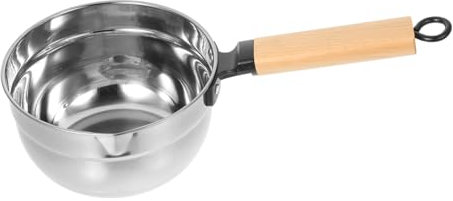 KICHOUSE Cucharón De Agua Para Riego Cazo Cocina Acero Inoxidable Mango Madera Pala Creativa