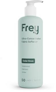 FREY Natural Liquid Fabric Softener & Conditioner | Laundry Softener for Clothing | Works In All Machines + HE | Powered by Natural Ingredients (1-pack, Cedar Grove)