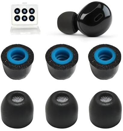 Nevoluxer Embouts Auriculaires en Mousse à mémoire de Forme, Coussins de Rechange pour Casque, Isolation phonique de Haute qualité - 3 Paires (M) pour Casque d'écoute (S)