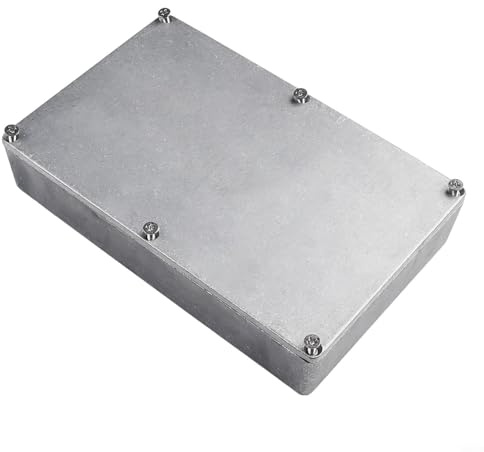 babominimer Contenitore in metallo in alluminio, scatola di giunzione elettronica fai da te, custodia per strumenti impermeabile IP54 con viti, adatta per circuiti stampati e ingegneria elettronica