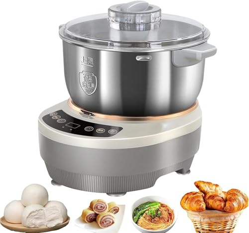 ZXINXIN Batteur sur Socle, pétrin électrique de Cuisine, pétrin électrique avec Fonction Fermentation, minuterie par Micro-Ordinateur, écran Tactile, Acier Inoxydable 304 7L