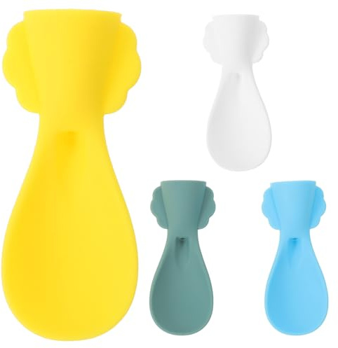 SUPVOX Ensemble de 4 accessoires essentiels pour l'alimentation infantile : gourdes de purée pour bébé avec couvercles interchangeables : sans couture, anti-gouttes, compatibles avec