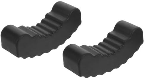 ROMISBABA Almohadillas Antideslizantes para Gato de Piso 6 Toneladas Juego de 2 Bloques de Goma Engrosados Ranuras para Protección del Chasis y Absorción de Vibraciones en Mantenimiento