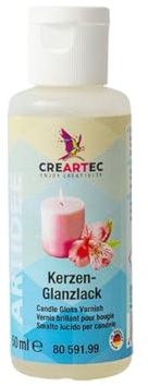 Artidee CREARTEC Kerzenbeschichtung/Lasur - Glanzlack - Ideal zum Schützen von Kerzen vor Verschmutzung und Abrieb - Füllmenge 50ml - Made in Germany