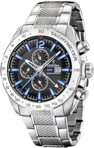 Festina Herrkronograf kvarts klocka med rostfritt stål armband F20439/5