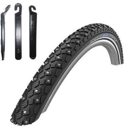 Angebot-Set / 1 x Schwalbe Marathon Winter Plus Schwarz mit Reflex 47-559 (26 x 1.75) inkl. 3 Reifenheber