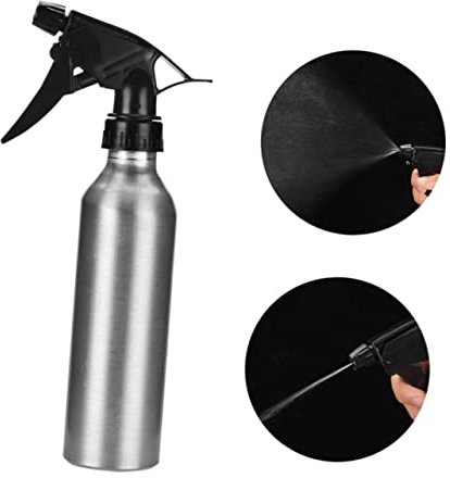 Beaupretty 3pcs Sprühflasche Leer Metall Sprüher Wassersprüher Nachfüllbarer Zerstäuber Drücker Wassersprühflasche für Kosmetik Salon Garten Zimmerpflanzen Bewässerung 250ml Silber