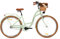 Goetze Style 28 Zoll Damen Citybike, 18 Zoll Tiefeinsteiger, 3-Gang Nabenschaltung, Rücktrittbremse und V-Bremse, LED-Beleuchtung, Rattankorb, Komfortsattel, mit Seitenständer & Klingel