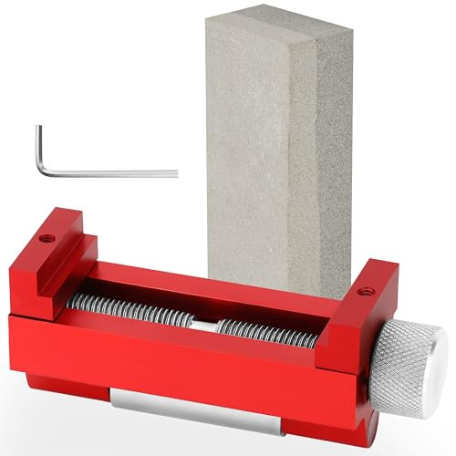 Belle Vous Herramienta Guia de Afilado y Piedra para Afilar - Para Cinceles de Hasta 6,8 cm - Guía de Ángulo - Afilador Cuchillos, Cinceles, Cepillos - Kit Guía y Piedra Afilar Cuchillos
