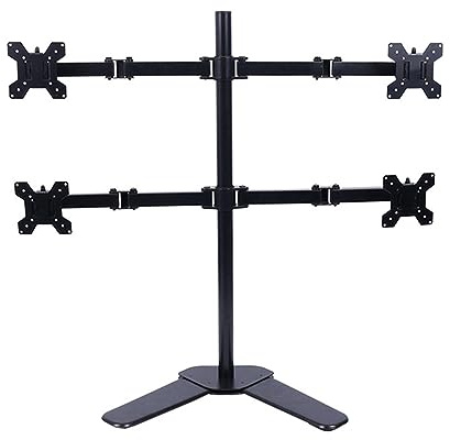 Supporto TV Braccio TV Staffa Tavolo Staffa Di Base Del Monitor Quattro Giunzioni E Rotazioni Dello Schermo Regolazione Altezza 10-27 Pollici (black 4)
