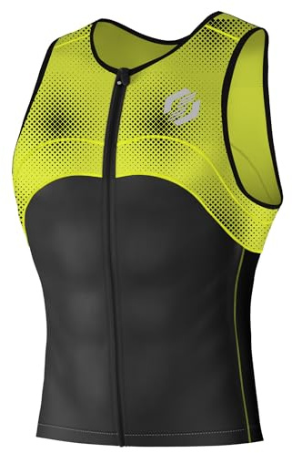 SLS3 Mens Triathlon Top - Triathlon Shirts Men - Tri Jerseys - Tri Top - Men's Tri Top - Sleeveless Bike Jersey FX
