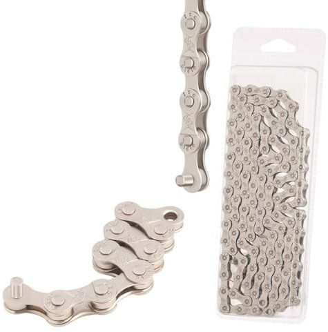 HOUSON Fahrradkette, 116 Glieder Fahrrad Kette 1/2 x 11/128 Inch Edelstahl Fahrradkette für MTB/Road/E-Bike (6-7-8 fach)