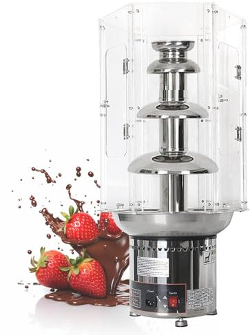 Chocolate Fountain Melting Tower Cover, 4-7 Tiers Electric Chocolate Fountain Cover, Stainless Steel Fondue Waterfall Melting Machine Cover, Chocolate Fountain Cover,4tiers